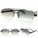 Mens CLASSY Elegant Sophisticated Retro SUN GLASSES Gunmetal & Faux Wooden Frame