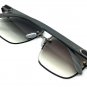 Mens CLASSY Elegant Sophisticated Retro SUN GLASSES Gunmetal & Faux Wooden Frame