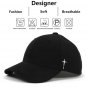 Unisex Simple Cross Water Drop Embroidery Baseball Caps Spring and Autumn