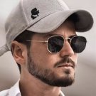 Hexagon Men Sunglasses Square Polygon Sun Glasses Brand Designer Retro Sha