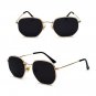 Hexagon Men Sunglasses Square Polygon Sun Glasses Brand Designer Retro Sha