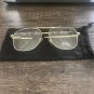 Old School Retro Style Hip Hop Clear Gold Square Glasses