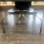 Old School Retro Style Hip Hop Clear Gold Square Glasses