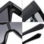 Black Sunglasses Large Oversized XL Square Lady Women Retro Vintage SHADZ