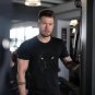 Summer New Men's Large Casual Short Sleeve T-Shirt Premium Sense Pullover Round