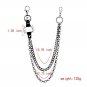 Gun Balck Color Hip-hop Pants Belt Chains Jewelry Accessories