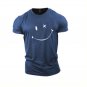 Summer Trend New Smiling Face 3D Printing Men's T-Shirt Round Neck Hip-Hop Sport