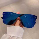 SUNGLASSES Mens Womens Retro Modern Horned Rim Flat Mirrored Lens Sunglasses