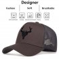 Unisex Animal Antlers Embroidery Baseball Net Caps Spring and Summer Outdoor
