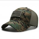 American Flag Camouflage Sticker Embroidered Baseball Cap Net Hat Men Outdoor Ve