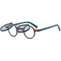 Ins Popular Fashion Small Round Punk Double Bridges Women Sunglasses Retro Flip