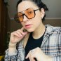 Vintage Oversized Sunglasses Fashion Men Women Square Shades Eyewear Trendy Ins