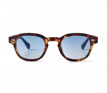 Vintage Tortoise Shell Round Sunglasses Women Men 2024 Brand Design Retro Rivet