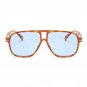 New Retro Men Pilot Sunglasses Fashion Square Double Bridges Oversized Frame Sha