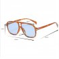 New Retro Men Pilot Sunglasses Fashion Square Double Bridges Oversized Frame Sha