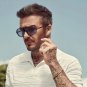New Retro Men Pilot Sunglasses Fashion Square Double Bridges Oversized Frame Sha