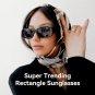Rectangle Sunglasses for Women Men Trendy Retro Fashion Sunglasses UV 400 Protec