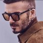 2024 Classic Men's Square Sunglasses Fashion Brand Designer Rivet Retro