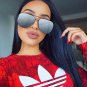 Big PILOT "KEY" OVERSIZED FLAT LENS Women Sunglasses FASHION SHADZ MIRROR