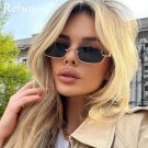 Fashion Small Square Women's Sunglasses Luxury Brand Metal Half Frame Sunglasses