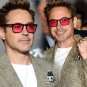 Rectangle Tony Stark Sunglasses Men Red Lens Brand Designer Fashion Iron Man Gl