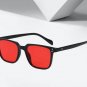 Rectangle Tony Stark Sunglasses Men Red Lens Brand Designer Fashion Iron Man Gl