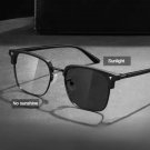 Photochromic Frameless Eyeglasses for Men Fashion Glasses Anti Radiation Eye Sun