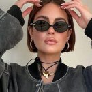 Retro Small Oval Sunglasses Women Men Rivets Shades Fashion Eyewear Luxury Sun G