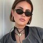 Retro Small Oval Sunglasses Women Men Rivets Shades Fashion Eyewear Luxury Sun G