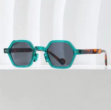 Retro Style Polarized Sunglasses Uv400 Male Green Brown Polygon Ladies Sun Glass