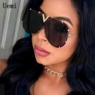 Fashion Brand Square Sunglasses For Women Men Vintage Metal Frame Retro Luxury D
