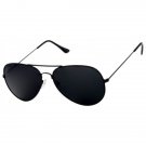 Black RETRO VINTAGE SUPER DARK LENS POLICE PILOT UV SUNGLASSES METAL FRAMES