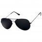 Black RETRO VINTAGE SUPER DARK LENS POLICE PILOT UV SUNGLASSES METAL FRAMES