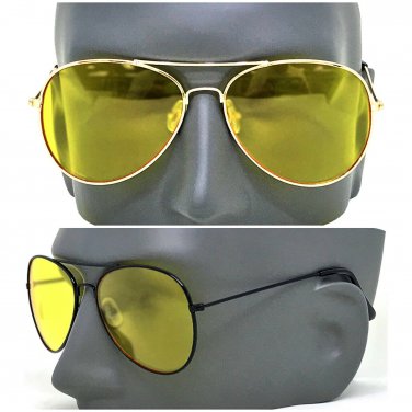 Sport Pilot Hd Night Driving Vision Sunglasses Yellow High Definition Glasses