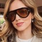 Vintage Luxury Brand Designer Oversized Pilot Sunglasses Women For Men Shades Bi