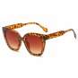 Vintage Leopard Round Sunglasses Woman Fashion Cat Eye Mirror Sun Glasses Female