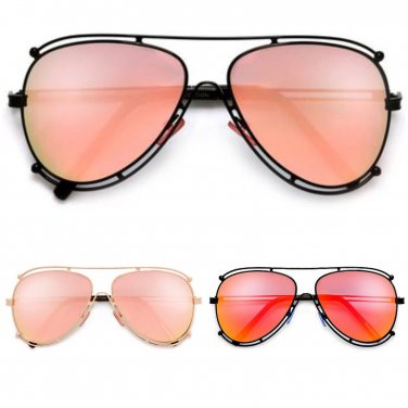 "ROSE GOLD " Pink OVERSIZED Pilot Women Sunglasses " Baby Shade" SHADZ GAFAS