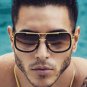Oversize Fashion Design Men Pilot Square Sunglasses New Style Gradient Shades
