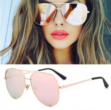 Big XXL "Talon" OVERSIZED Metal Gold PINK Women Sunglasses Shadz GAFAS