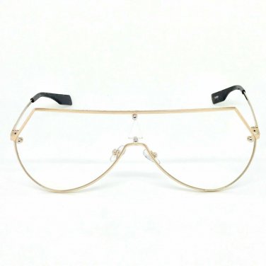 Oversized X Large CUT FLAT Lens Eyeline Shield Big Pilot Clear Sunglasses XL