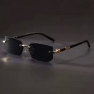 Rimless Sunglasses Rectangle Women Men Shades Small Square Sun Glasses