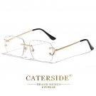 Square rimless glasses Trend metal high-grade men's and women's sunglasses