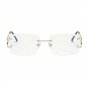 Square rimless glasses Trend metal high-grade men's and women's sunglasses