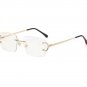 Square rimless glasses Trend metal high-grade men's and women's sunglasses