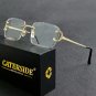 Square rimless glasses Trend metal high-grade men's and women's sunglasses