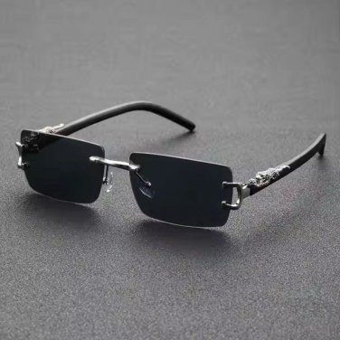 Unisex Classic Square Frame Fashion Metal Sunglasses For Cool Outdoor Accessorie