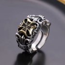 New Punk Large Cross Ring Adjustable Size Fashion Men's Personalized Design