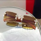 2025 Rhinestones Brown Sunglasses Fashion Iced Out Luxury Design Carter