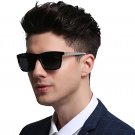 Luxury Square Polarized Sunglasses Men Driving Black Mirror Lens Classic Unisex