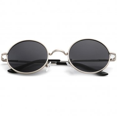 Mens Round Polarized Circle Sunglasses Hippie Retro Small Vintage Style Shades
